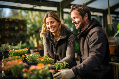 Young Couple at The World of Plant Nursery Business © Bojan