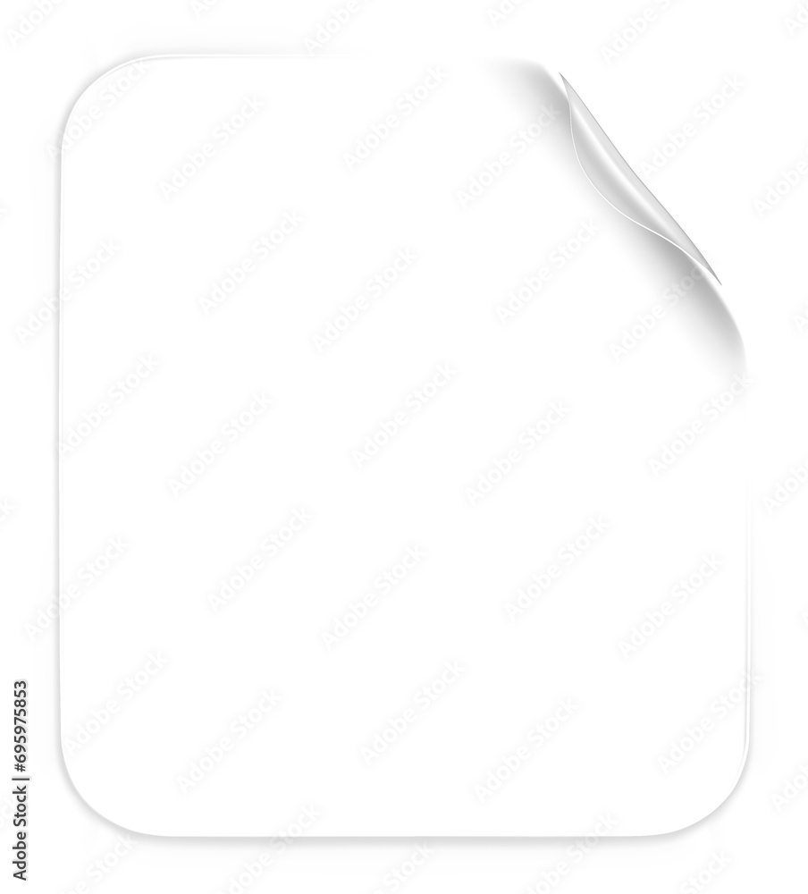 Square Sticker Curl Square Sticker Curl