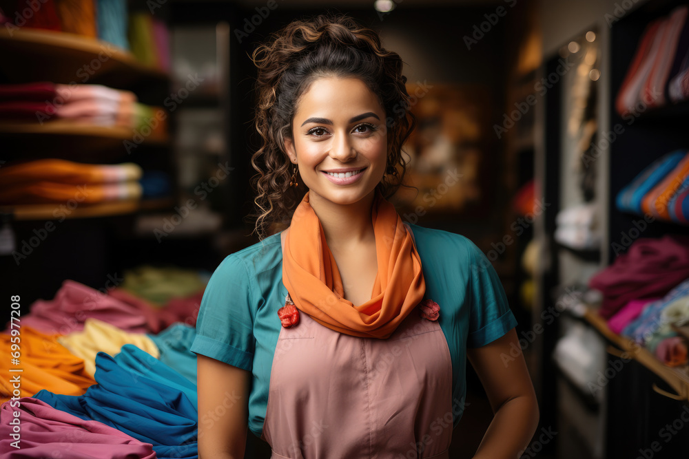 Ethnic Small Business Owner. Portrait of Entrepreneurial Success