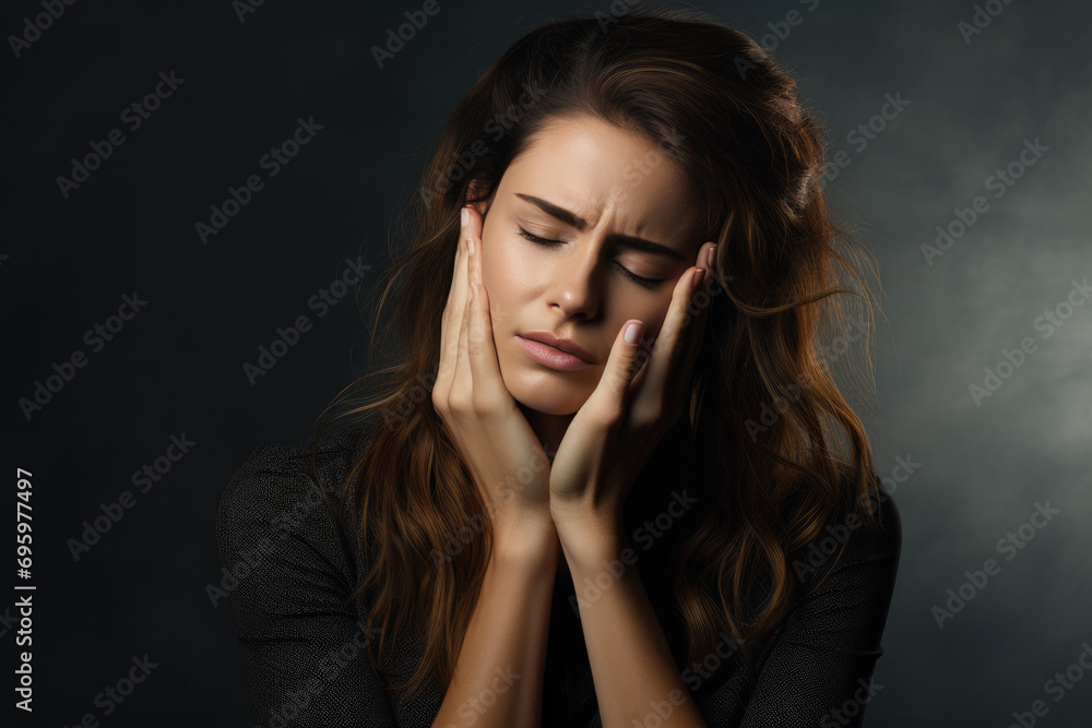 Woman Coping with a Headache Woman Coping with a Headache