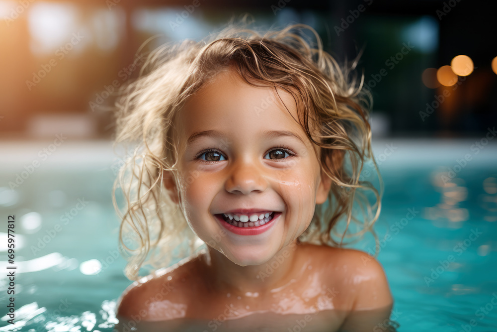 Little Girl Having Fun in the Pool