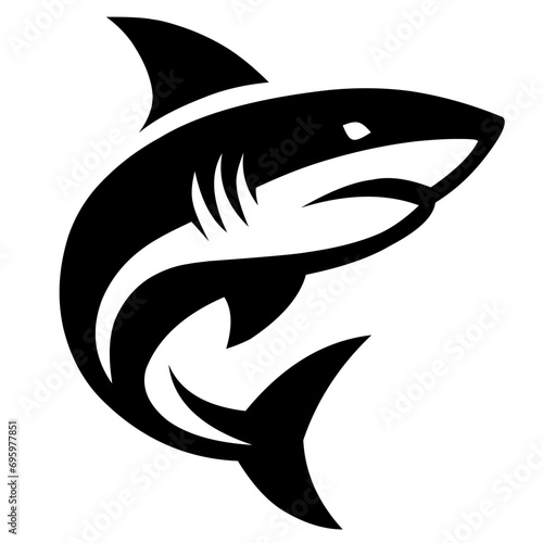 The shark logo is simple and elegant