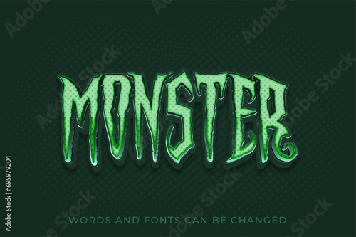 Monster 3d text effect