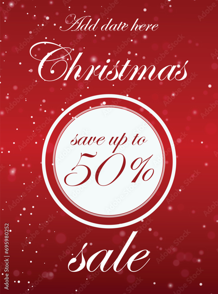 Christmas sale flyer poster social media post design