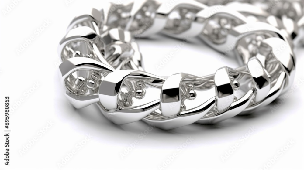metal chain in the form of DNA silver color Ai Generative metal chain in the form of DNA silver color Ai Generative