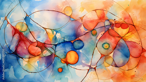 Abstract watercolor painting background © Kpow27