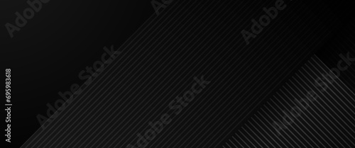 Black vector abstract line modern tech geometric banner. Creative banner for report, corporate, ads, branding, banner, cover, label, poster, sales