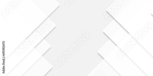 White transparent square abstract background design. Modern abstract background design with layers of transparent material in square shapes in random geometric pattern.