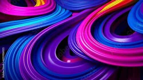 Liquid rainbow gradient. An abstract and vibrant composition featuring a liquid rainbow gradient in shades of blue  pink  and purple  creating a visually captivating and dynamic design