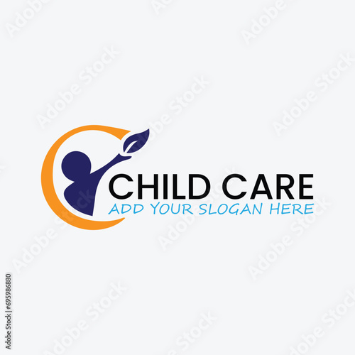 child daycare logo design vector format