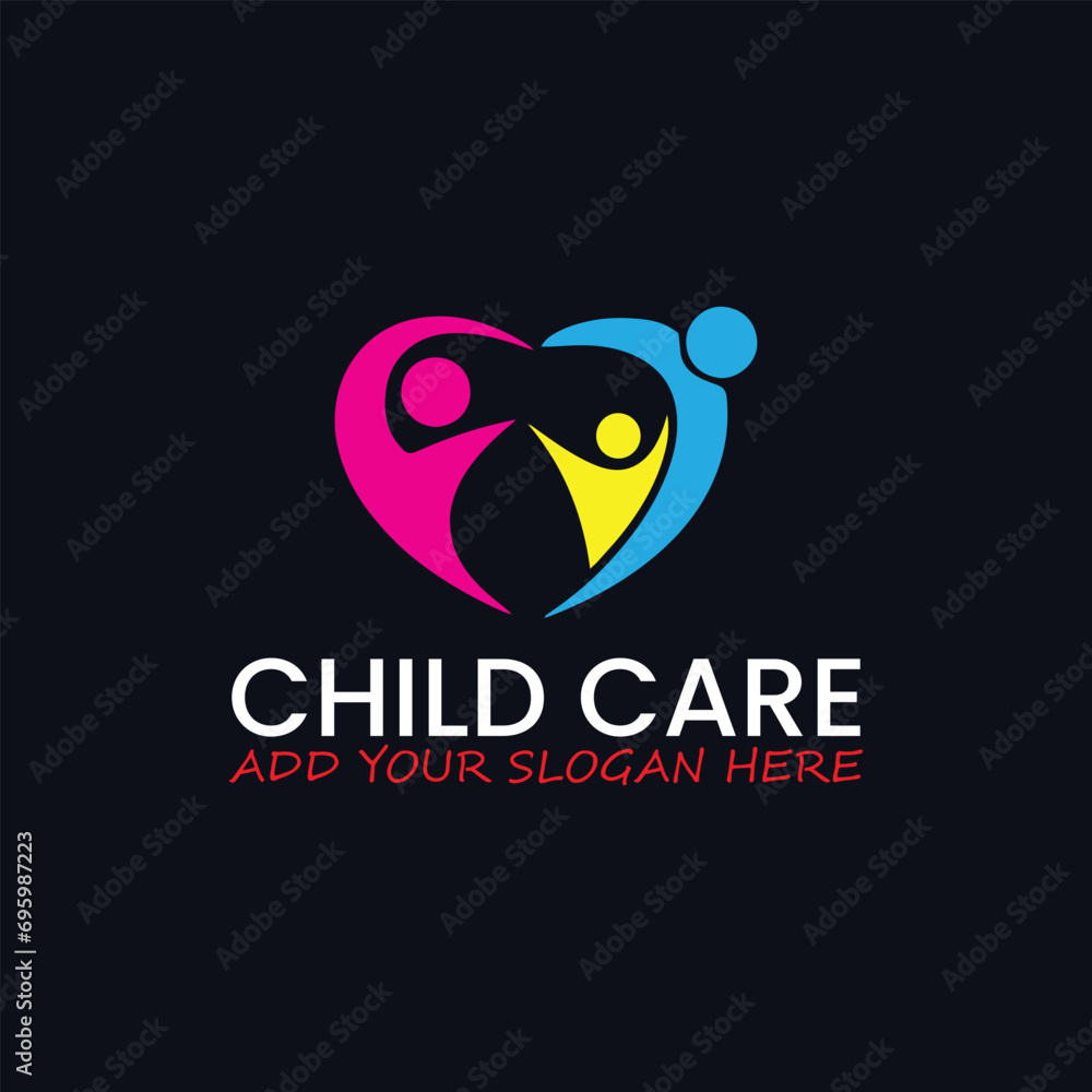 child daycare logo design vector format child daycare logo design vector format
