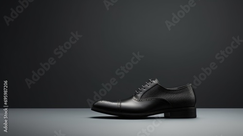 A pair of black shoes