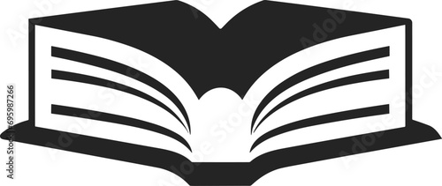 Abstract Open Book Vector for Creative Writing and Imagination