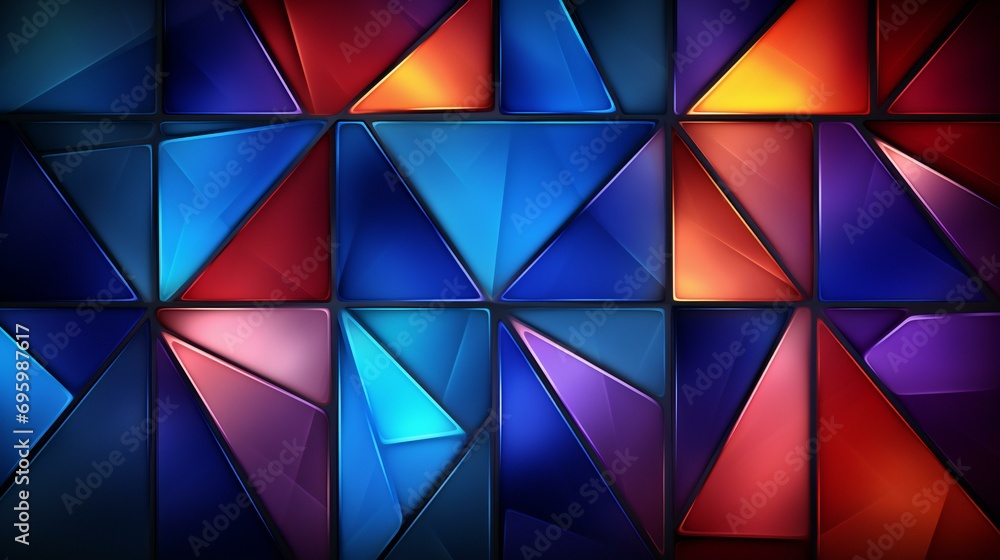 Obraz premium Colorful geometric design with textured patterns, perfect for modern and creative projects. A visually striking and abstract background for various purposes