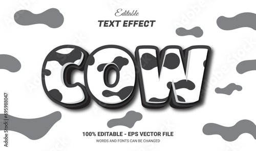 cow editable text effect