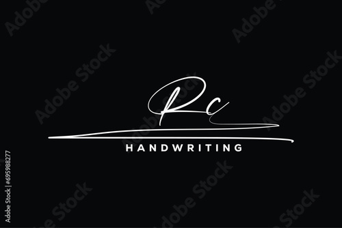 RC initials Handwriting signature logo. RC Hand drawn Calligraphy lettering Vector. RC letter real estate, beauty, photography letter logo design.