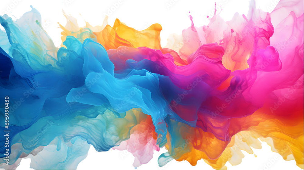 watercolor spill isolated on transparent background
