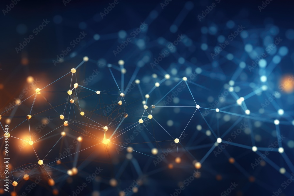 Abstract polygonal space low poly dark background with connecting dots and lines. Connection structure. 3d rendering, Abstract digital background. Network connection structure, AI Generated Abstract polygonal space low poly dark background with connecting dots and lines. Connection structure. 3d rendering, Abstract digital background. Network connection structure, AI Generated