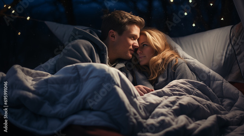 Cozy Stargazing Under a Blanket Together