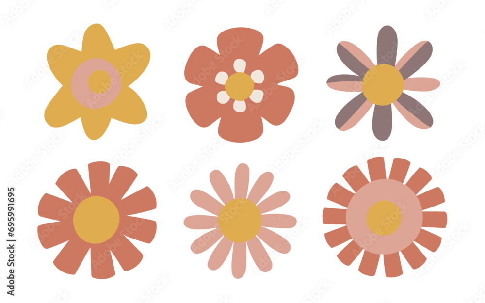 Abstract flowers vector clipart. Abstract flowers vector clipart.