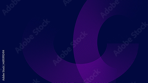  Dark blue abstract background with glowing geometric lines. Modern shiny blue lines pattern. Futuristic technology concept abstract wave dark background. vector illustration