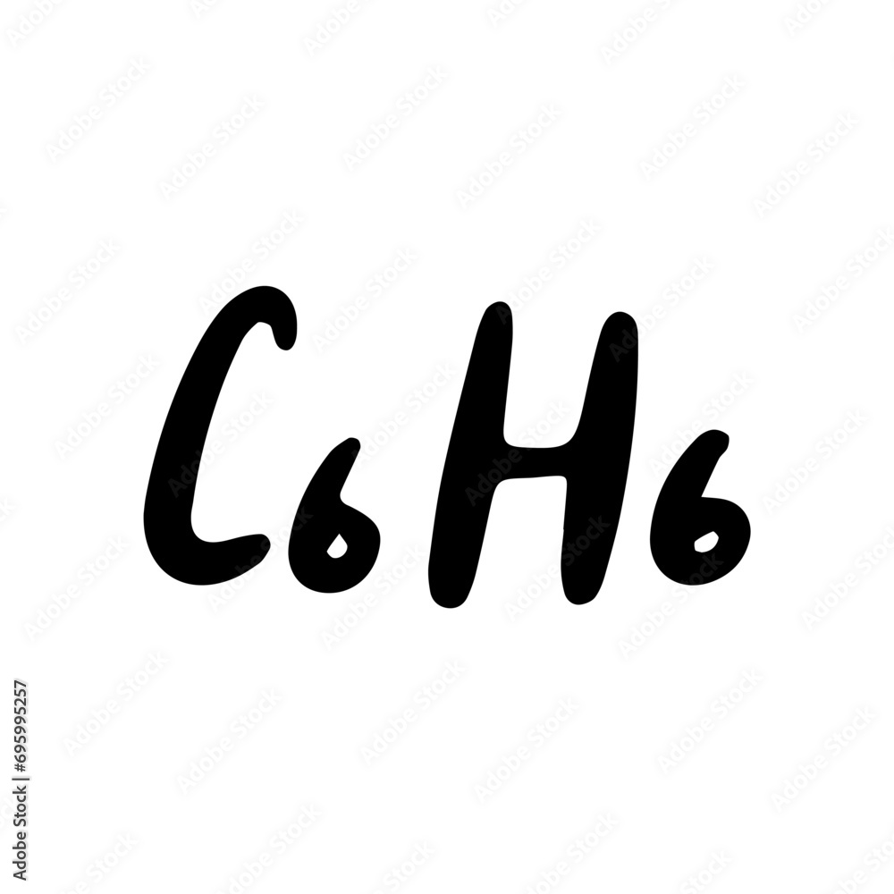 Chemical formula. Vector doodle illustration. Education element. Chemical formula. Vector doodle illustration. Education element.