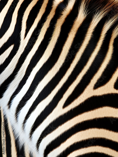Black and white zebra skin background  wild animal.