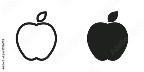 black apple fruit vector design