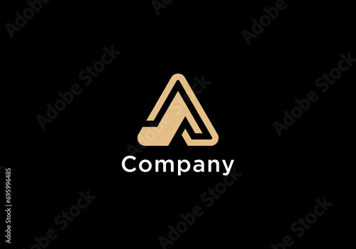 Creative elegant letter A vector emblem