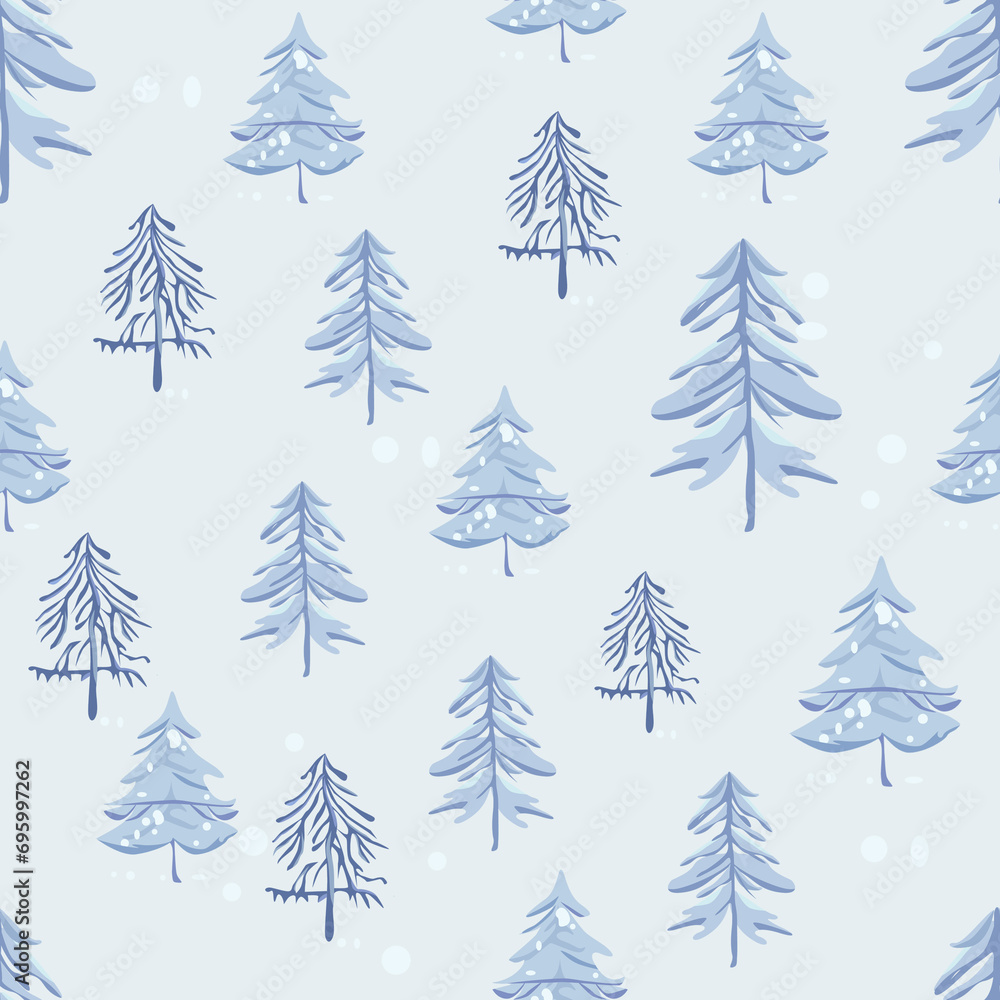Seamless pattern , Christmas trees