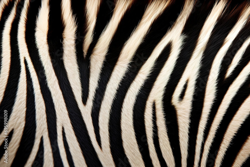 Black and white zebra skin background  wild animal.