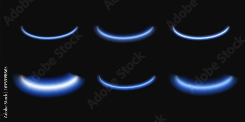 Blue glowing lines.Neon elements for design.
