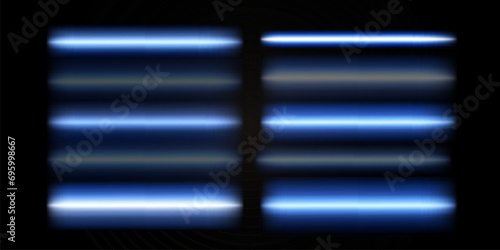 Blue glowing lines.Neon elements for design.
