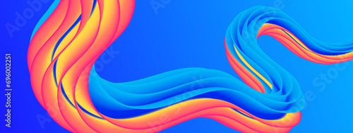 Colorful colourful abstract modern trend wave liquid gradient shape banner. 3D vibrant modern graphic design for banner, flyer, card, website or brochure cover