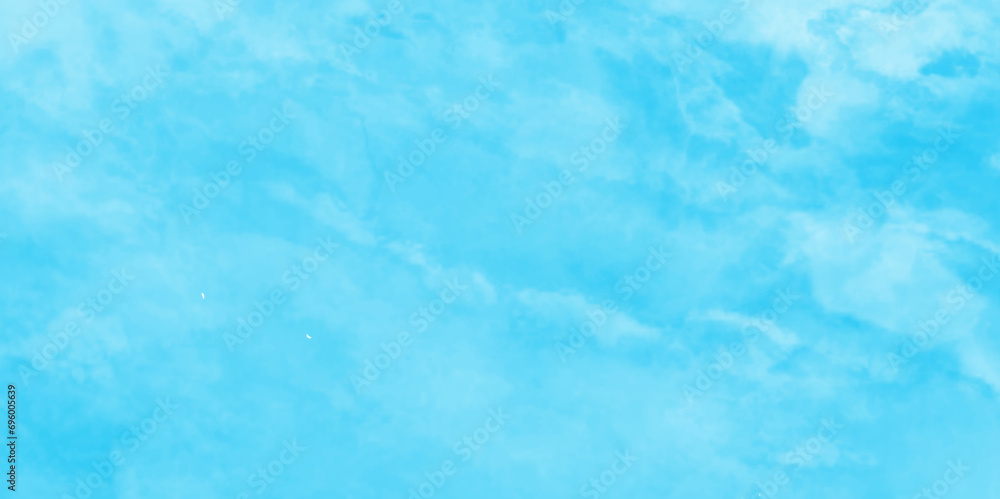 Cloudy and fresh sky of nature in the winter season, Horizon Clear Spring Sky in Morning with tiny clouds, blue sky with white cumulus clouds and watercolor shades, panorama blue sky vector backdrop.