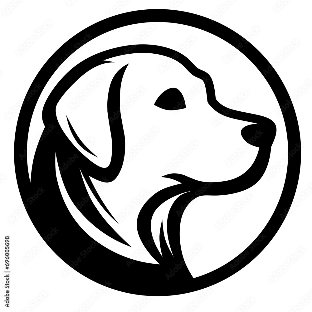 The dog head logo is simple and elegant The dog head logo is simple and elegant
