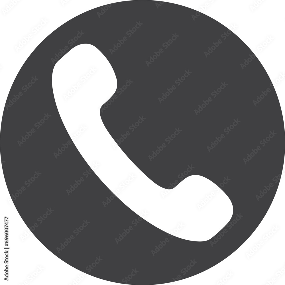 Black coloured phone icon illustration Black coloured phone icon illustration