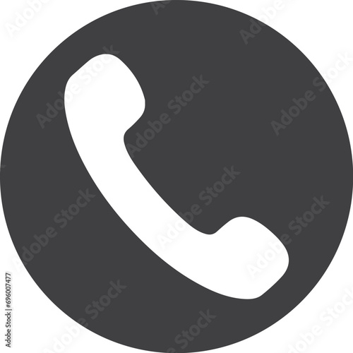 Black coloured phone icon illustration