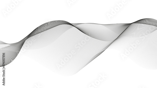 abstract background with lines. modern wavy stripes on white background isolated. curved wavy line, smooth stripe.
