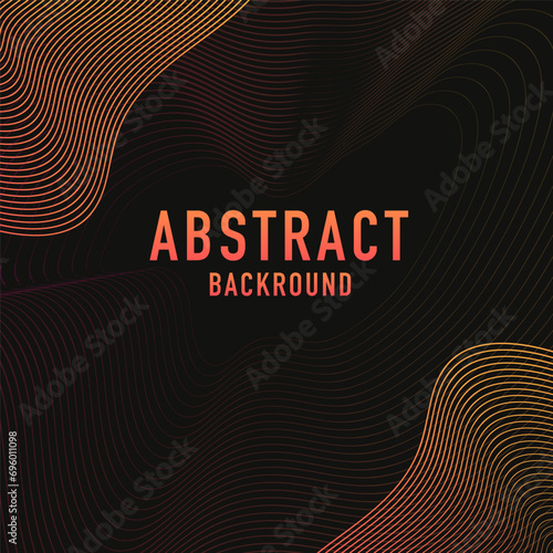 Abstract background with dynamic linear waves. Flat minimalistic style. Science backdrop with a matrix of arows with magnitude and direction. Vector illustration