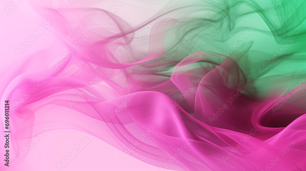Abstract green and pink steam or smoke cloud, background wallpaper Abstract green and pink steam or smoke cloud, background wallpaper