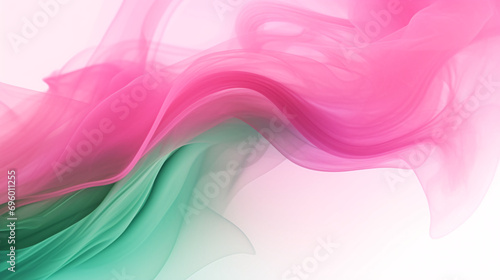 Abstract green and pink steam or smoke cloud, background wallpaper