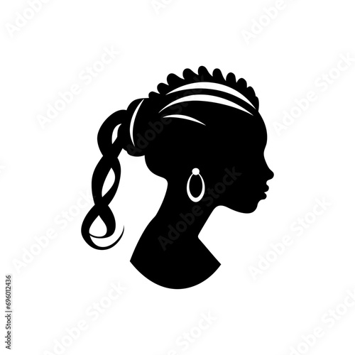 Women hair style hair twists icon
