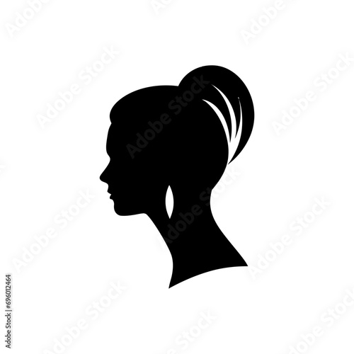 Women hair style ponytail icon