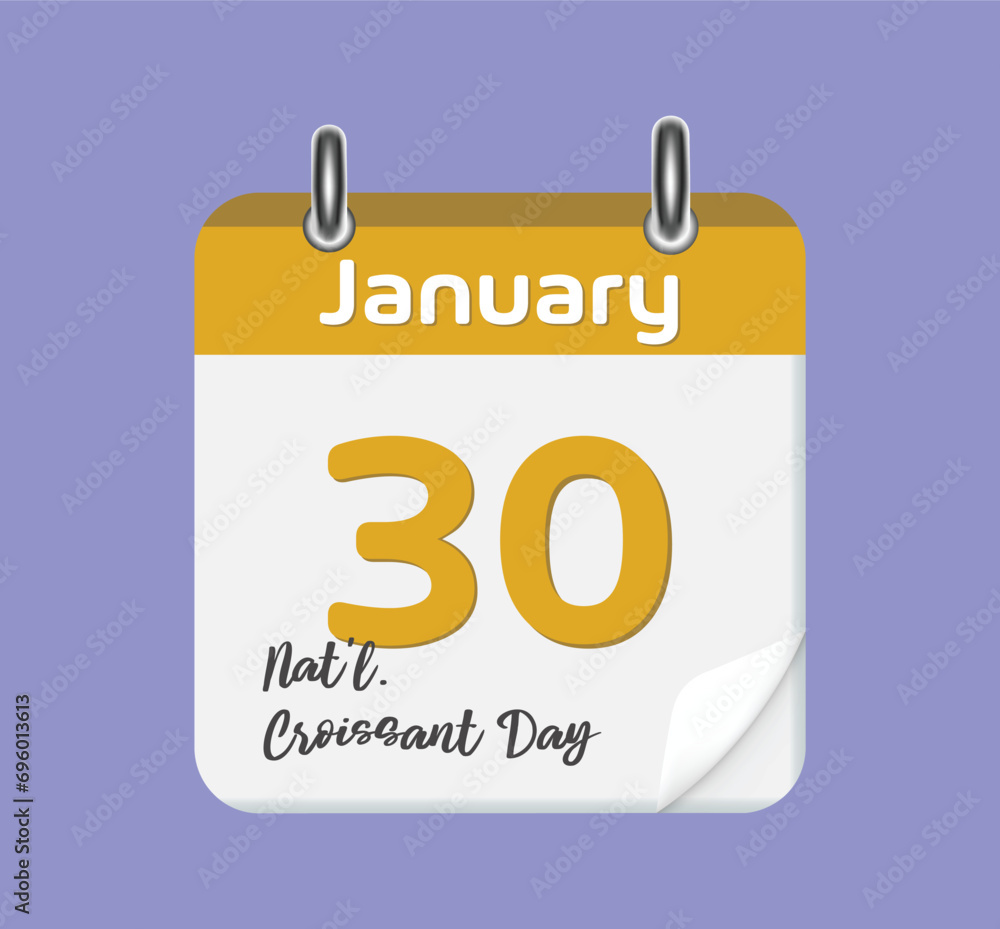 Calendar with the date January 30. Days of the year. Calendar with the date January 30. Days of the year.