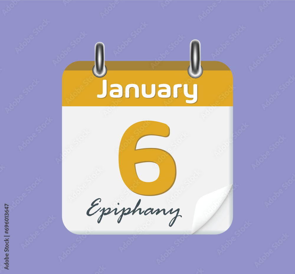 Calendar with the date January 6. Days of the year. Calendar with the date January 6. Days of the year.
