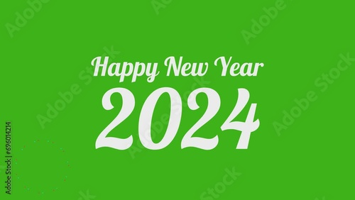 Wallpaper Mural 2024 Happy New Year animated video 4k on green screen background. Torontodigital.ca