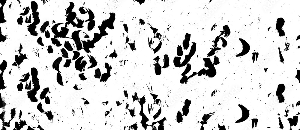 Obraz premium Swirled and curled stripes and brush strokes texture. Marble or acrylic atrwork imitation. Cool and swirly background. Abstract vector illustration. Black isolated on white. EPS10 