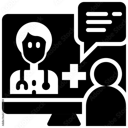 online consult glyph style icons
