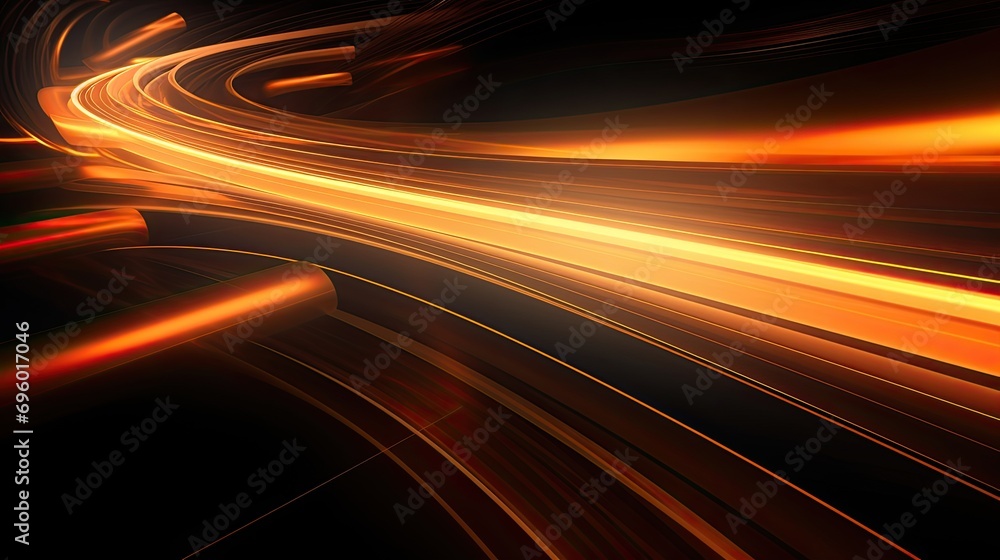 abstract wallpaper. Orange neon lines over black background. modern background. Streaming energy. Particles moving and leaving glowing tracks abstract wallpaper. Orange neon lines over black background. modern background. Streaming energy. Particles moving and leaving glowing tracks